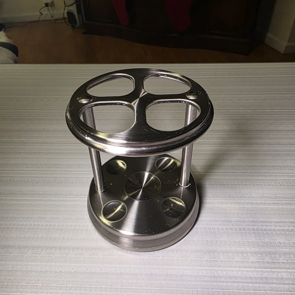 Stainless-Steel Countertop Organizer Toothbrush Holder Stand